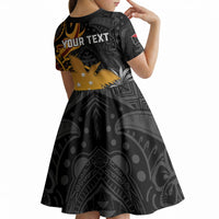 Personalised Papua New Guinea Kid Short Sleeve Dress Happy Independence Day LT05 - Polynesian Pride