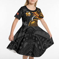 Personalised Papua New Guinea Kid Short Sleeve Dress Happy Independence Day LT05 - Polynesian Pride