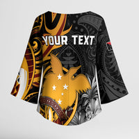 Personalised Papua New Guinea Kimono Sleeve Blouse Happy Independence Day LT05 - Polynesian Pride