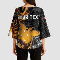 Papua New Guinea Kimono Sleeve Blouse Happy 50th Independence Anniversary - Polynesian Pride