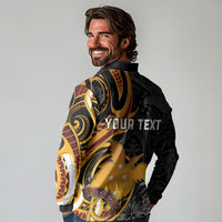 Personalised Papua New Guinea Long Sleeve Polo Shirt Happy Independence Day LT05 - Polynesian Pride