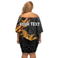 Personalised Papua New Guinea Off Shoulder Short Dress Happy Independence Day LT05 - Polynesian Pride
