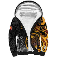 Personalised Papua New Guinea Sherpa Hoodie Happy Independence Day LT05 Unisex Black - Polynesian Pride