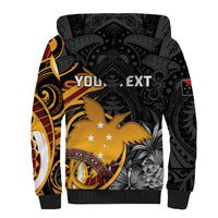 Personalised Papua New Guinea Sherpa Hoodie Happy 50th Independence Anniversary - Polynesian Pride