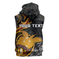 Personalised Papua New Guinea Sleeveless Hoodie Happy Independence Day LT05 - Polynesian Pride