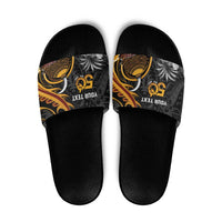 Papua New Guinea Slide Sandals Happy 50th Independence Anniversary - Polynesian Pride