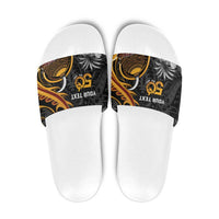 Personalised Papua New Guinea Slide Sandals Happy Independence Day LT05 - Polynesian Pride