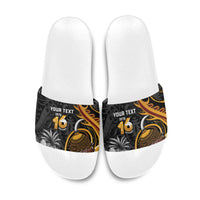 Personalised Papua New Guinea Slide Sandals Happy Independence Day LT05 - Polynesian Pride