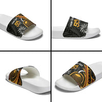 Personalised Papua New Guinea Slide Sandals Happy Independence Day LT05 - Polynesian Pride