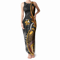 Personalised Papua New Guinea Tank Maxi Dress Happy Independence Day LT05 Women Black - Polynesian Pride