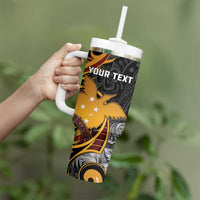 Personalised Papua New Guinea Tumbler With Handle Happy Independence Day LT05 - Polynesian Pride