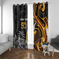 Personalised Papua New Guinea Window Curtain Happy Independence Day LT05 - Polynesian Pride