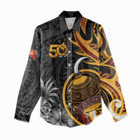 Personalised Papua New Guinea Women Casual Shirt Happy Independence Day LT05 - Polynesian Pride