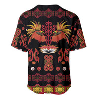 Papua Batik Motif Baseball Jersey Papua Spirit Black Version - Polynesian Pride