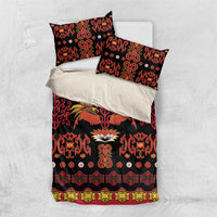Papua Batik Motif Bedding Set Papua Spirit Black Version - Polynesian Pride