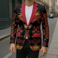 Papua Batik Motif Blazer Papua Spirit Black Version - Polynesian Pride