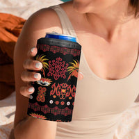 Papua Batik Motif 4 in 1 Can Cooler Tumbler Papua Spirit Black Version - Polynesian Pride