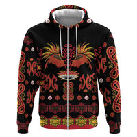Papua Batik Motif Hoodie Papua Spirit Black Version - Polynesian Pride