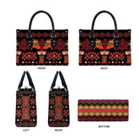 Papua Batik Motif Leather Bag Papua Spirit Black Version - Polynesian Pride