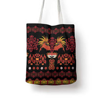 Papua Batik Motif Tote Bag Papua Spirit Black Version - Polynesian Pride