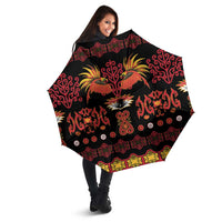 Papua Batik Motif Umbrella Papua Spirit Black Version LT05 - Polynesian Pride