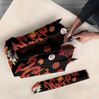 Papua Batik Motif Umbrella Papua Spirit Black Version LT05 - Polynesian Pride