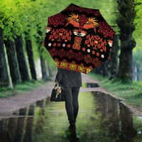 Papua Batik Motif Umbrella Papua Spirit Black Version LT05 - Polynesian Pride