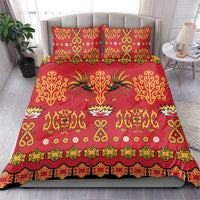 Papua Batik Motif Bedding Set Papua Spirit Red Version - Polynesian Pride