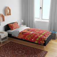 Papua Batik Motif Bedding Set Papua Spirit Red Version - Polynesian Pride