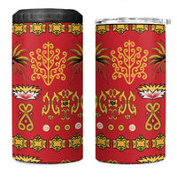 Papua Batik Motif 4 in 1 Can Cooler Tumbler Papua Spirit Red Version - Polynesian Pride