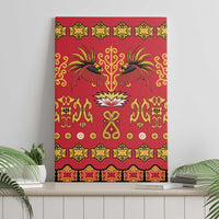 Papua Batik Motif Canvas Wall Art Papua Spirit Red Version - Polynesian Pride