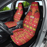 Papua Batik Motif Car Seat Cover Papua Spirit Red Version - Polynesian Pride