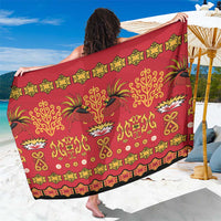 Papua Batik Motif Sarong Papua Spirit Red Version - Polynesian Pride