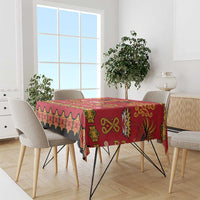 Papua Batik Motif Tablecloth Papua Spirit Red Version - Polynesian Pride