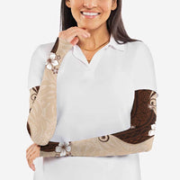 Polynesia Hibiscus Arm Sleeves Cameo Curve Motif - Polynesian Pride