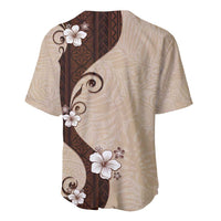 Polynesia Hibiscus Baseball Jersey Cameo Curve Motif - Polynesian Pride