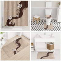 Polynesia Hibiscus Bathroom Set Cameo Curve Motif - Polynesian Pride