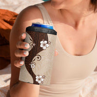 Polynesia Hibiscus 4 in 1 Can Cooler Tumbler Cameo Curve Motif - Polynesian Pride