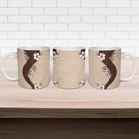 Polynesia Hibiscus Ceramic Mug Cameo Curve Motif LT05 - Polynesian Pride