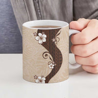 Polynesia Hibiscus Ceramic Mug Cameo Curve Motif LT05 - Polynesian Pride