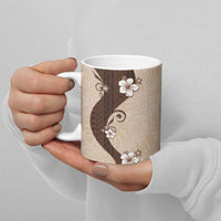 Polynesia Hibiscus Ceramic Mug Cameo Curve Motif LT05 - Polynesian Pride