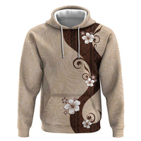 Polynesia Hibiscus Hoodie Cameo Curve Motif - Polynesian Pride