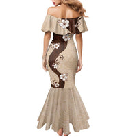 Polynesia Hibiscus Mermaid Dress Cameo Curve Motif - Polynesian Pride
