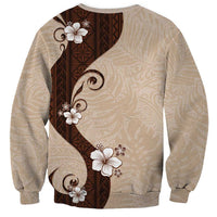Polynesia Hibiscus Sweatshirt Cameo Curve Motif LT05 - Polynesian Pride