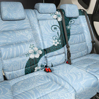 Polynesia Hibiscus Back Car Seat Cover Sky Blue Curve Motif - Polynesian Pride