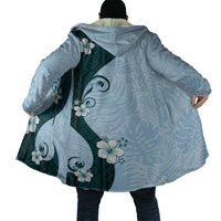 Polynesia Hibiscus Cloak Sky Blue Curve Motif LT05 - Polynesian Pride