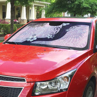 Polynesia Hibiscus Auto Sun Shade Thistle Curve Motif - Polynesian Pride