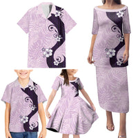 Polynesia Hibiscus Family Matching Puletasi and Hawaiian Shirt Thistle Curve Motif - Polynesian Pride