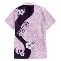 Polynesia Hibiscus Family Matching Short Sleeve Bodycon Dress and Hawaiian Shirt Thistle Curve Motif - Polynesian Pride
