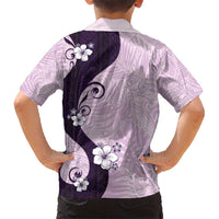 Polynesia Hibiscus Kid Hawaiian Shirt Thistle Curve Motif - Polynesian Pride